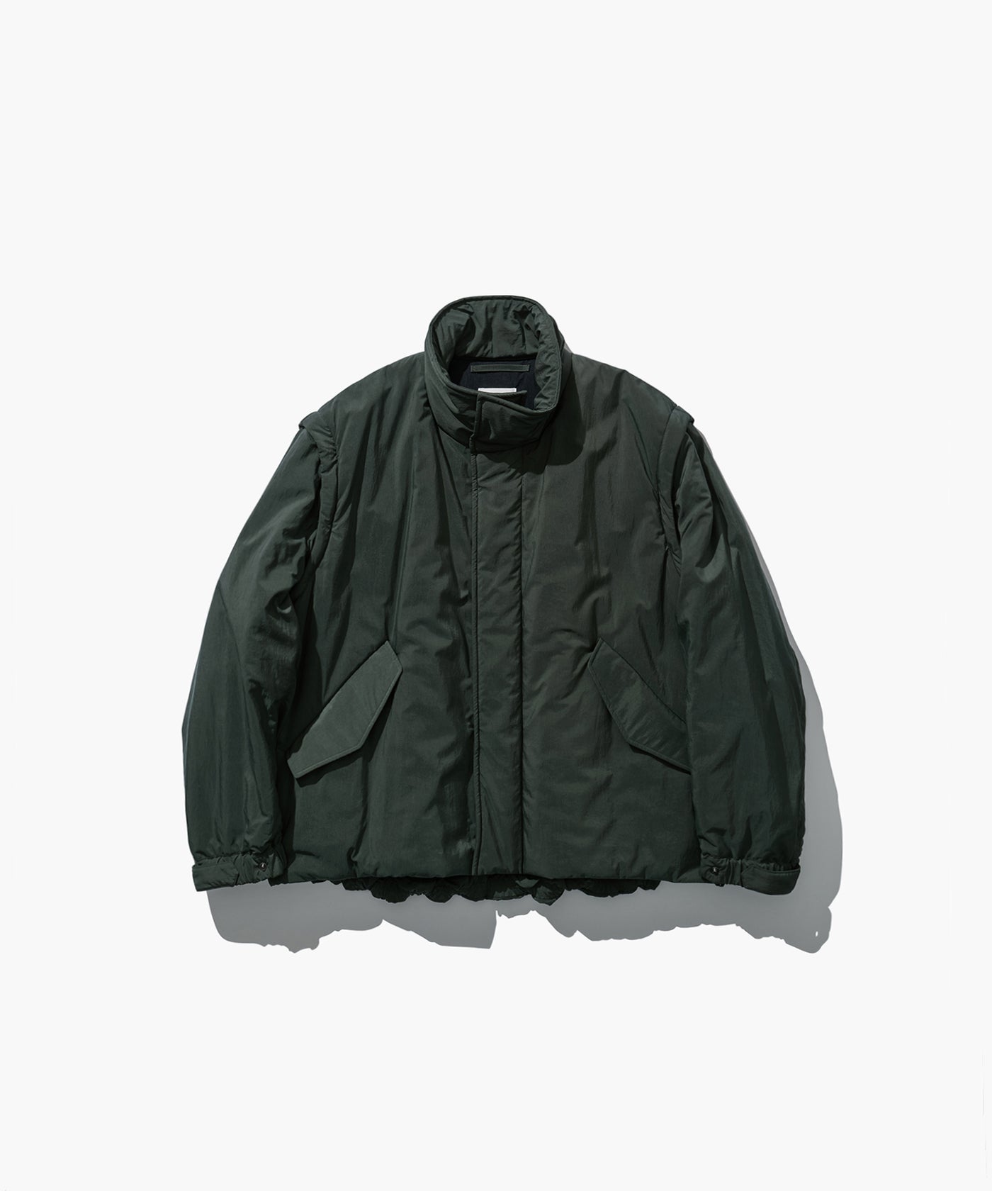 FIBRIL NYLON SATIN | DETACHABLE JACKET – ATON | エイトン