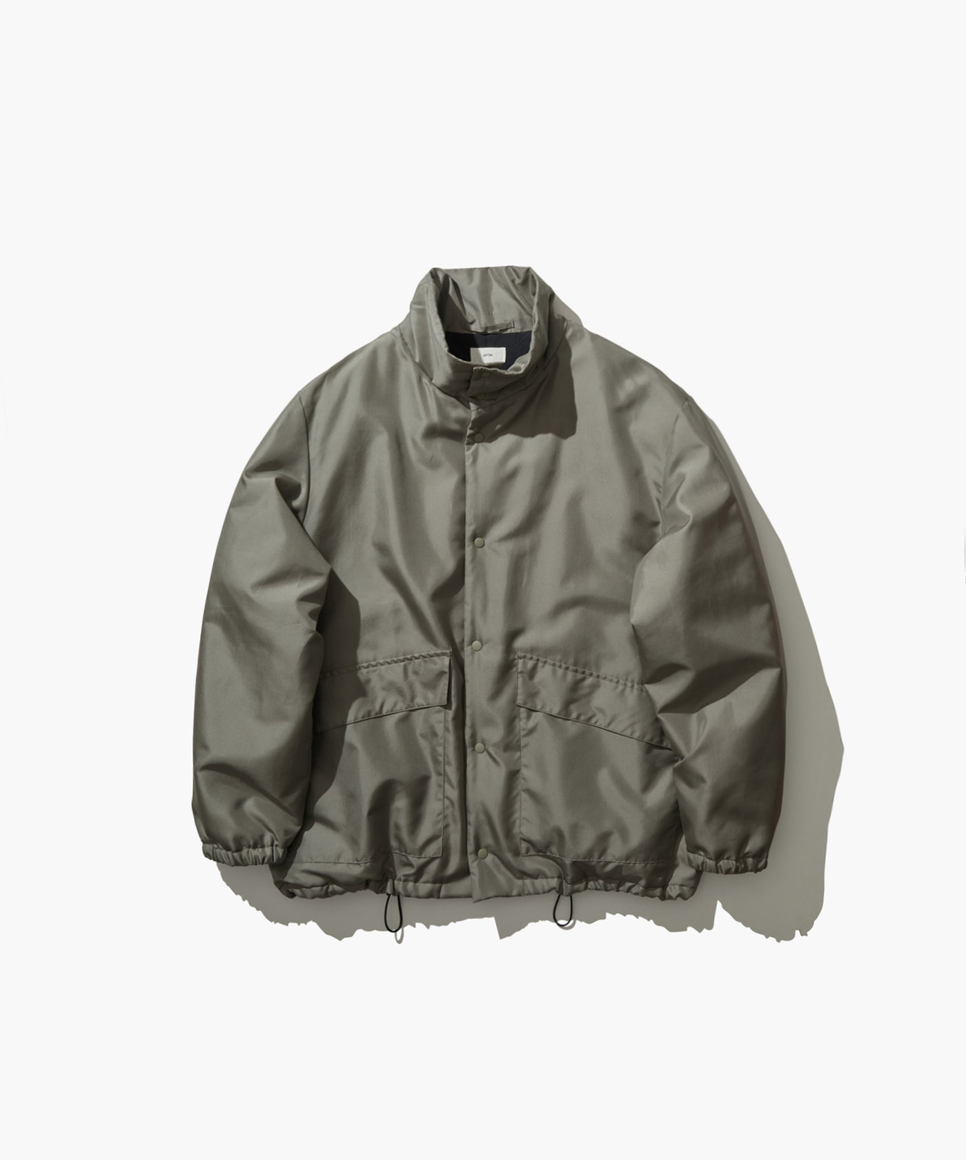 ACRYLIC COATED SILK | PADDED STAND COACH JACKET – ATON | エイトン