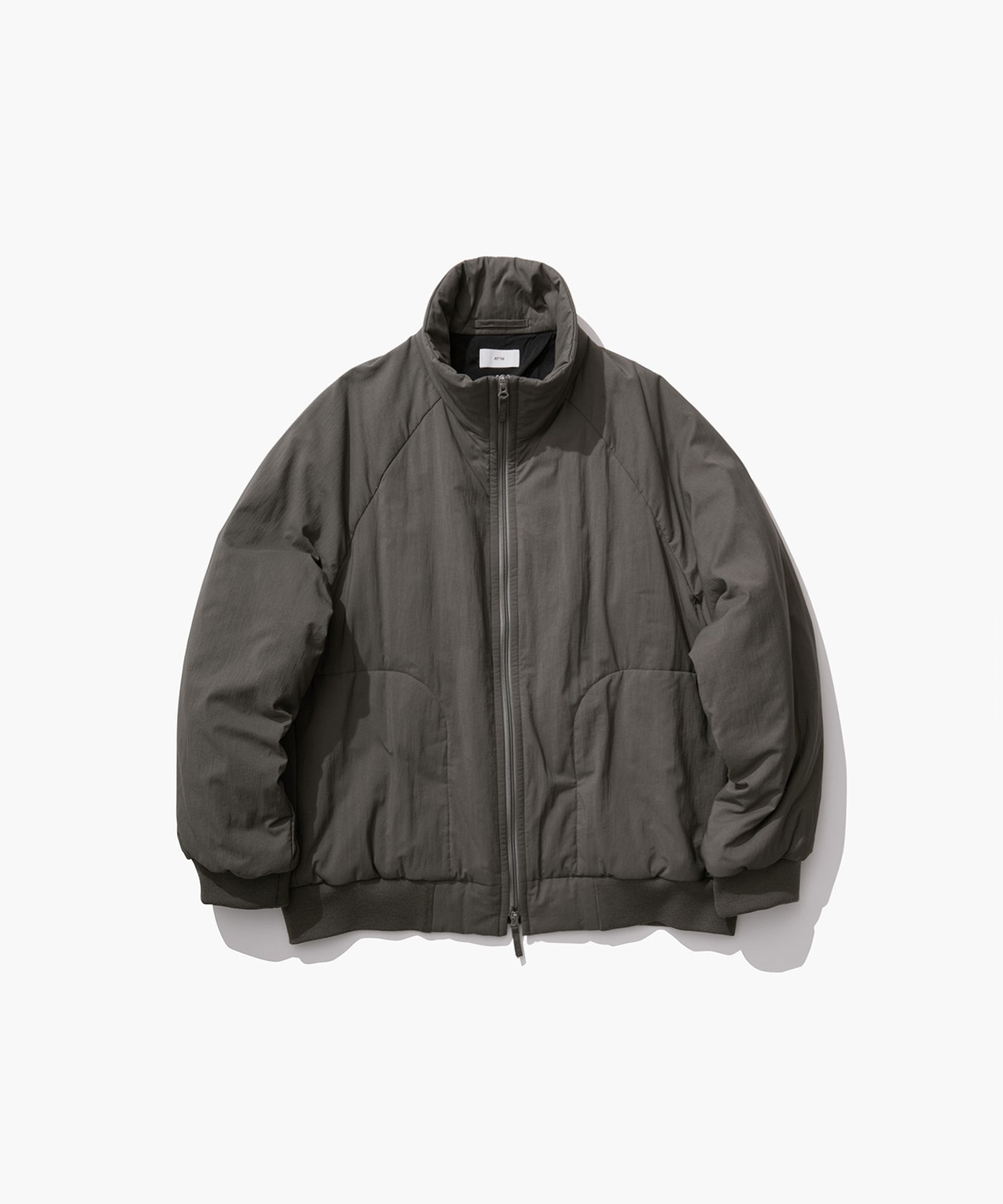 MAT AIRY NYLON | WOOL PADDED STAND JACKET – ATON | エイトン