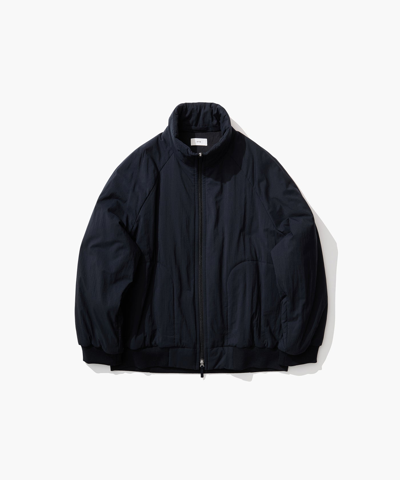 MAT AIRY NYLON | WOOL PADDED STAND JACKET – ATON | エイトン
