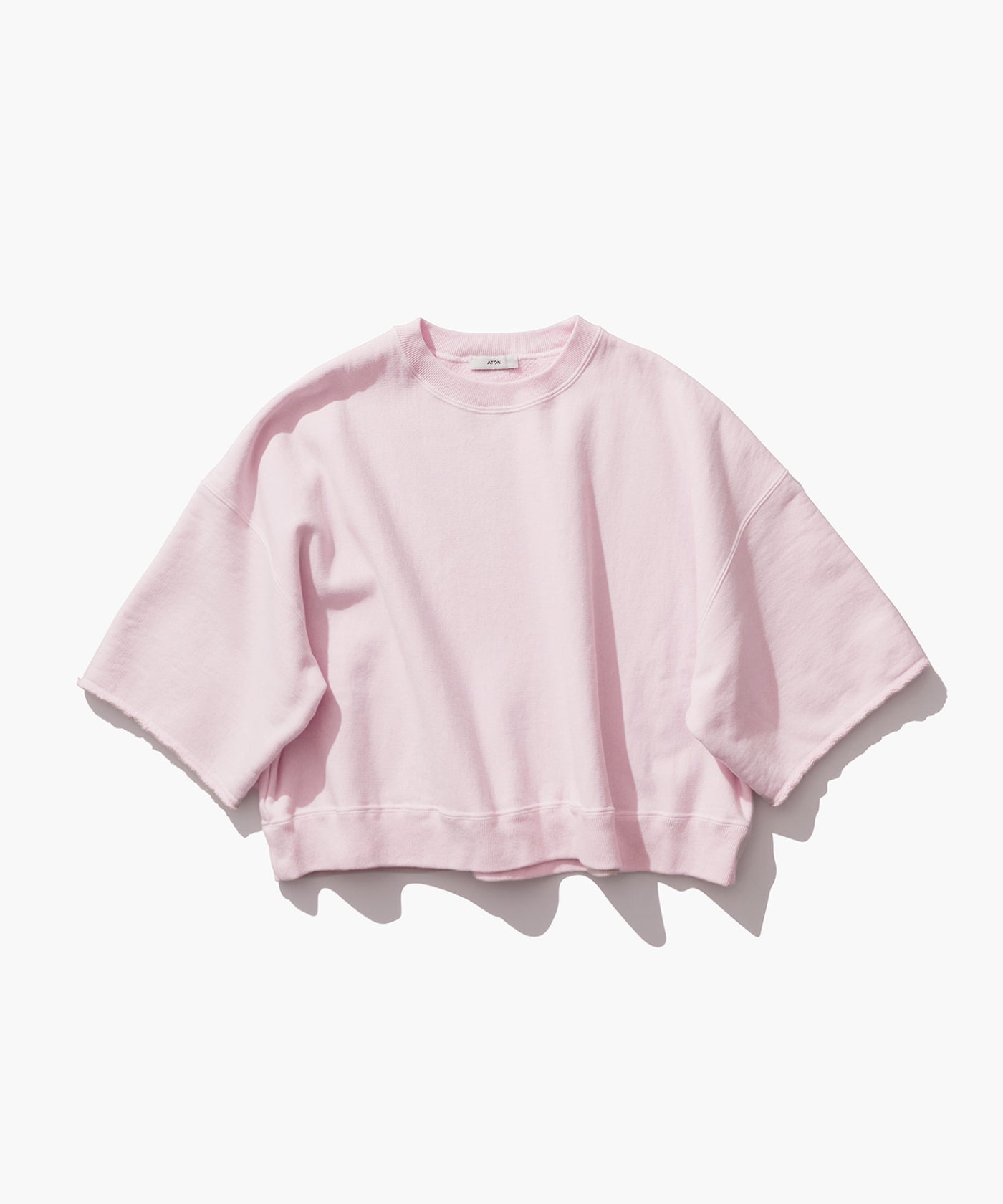 NATURAL DYED URAKE | OVERSIZED HALF SLEEVE SWEAT – ATON | エイトン