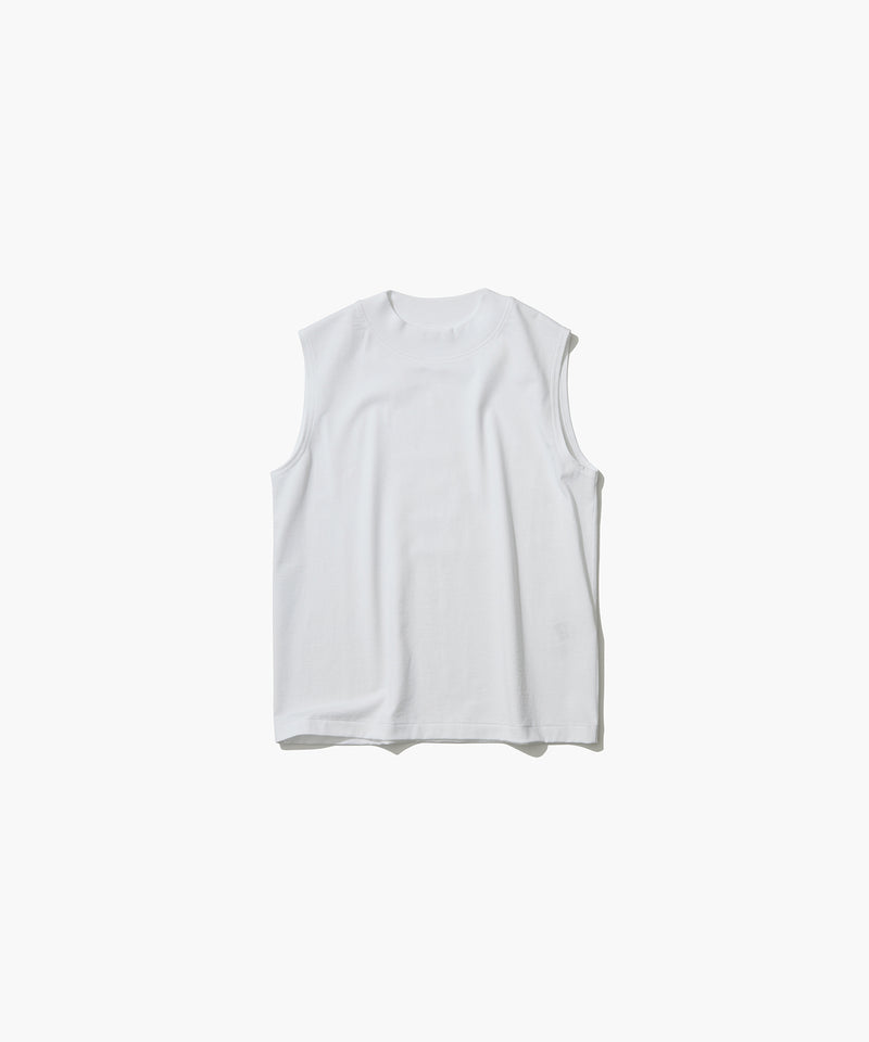 DRY COTTON JERSEY | MOCKNECK SLEEVELESS PULLOVER