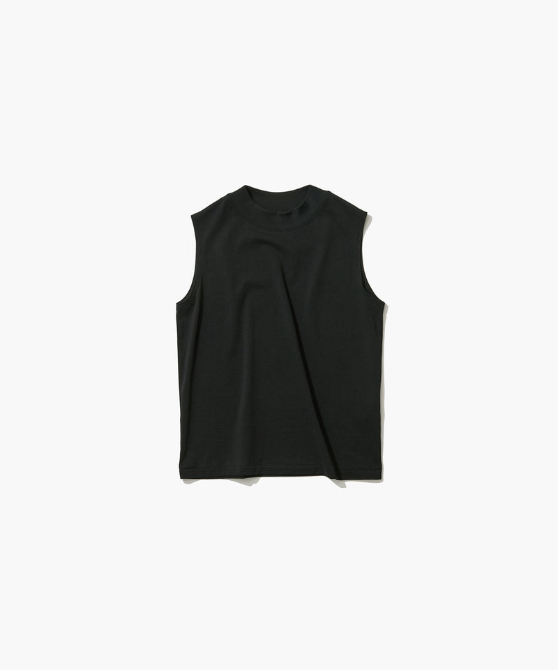 DRY COTTON JERSEY | MOCKNECK SLEEVELESS PULLOVER