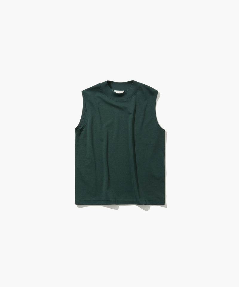 DRY COTTON JERSEY | MOCKNECK SLEEVELESS PULLOVER