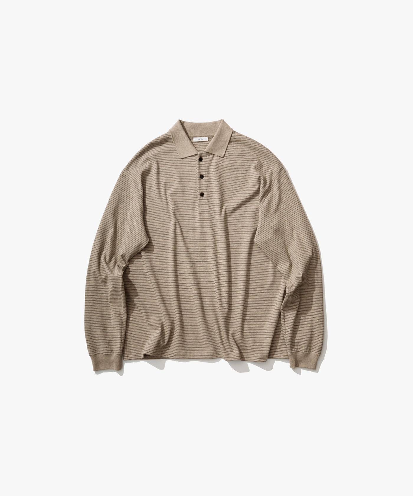 k*k様 ATON SUVIN DOUBLE JERSEY POLO JERSE SUVIN DOUBLE JERSEY | LONG SLEEVE POLO SHIRT – ATON | エイトン