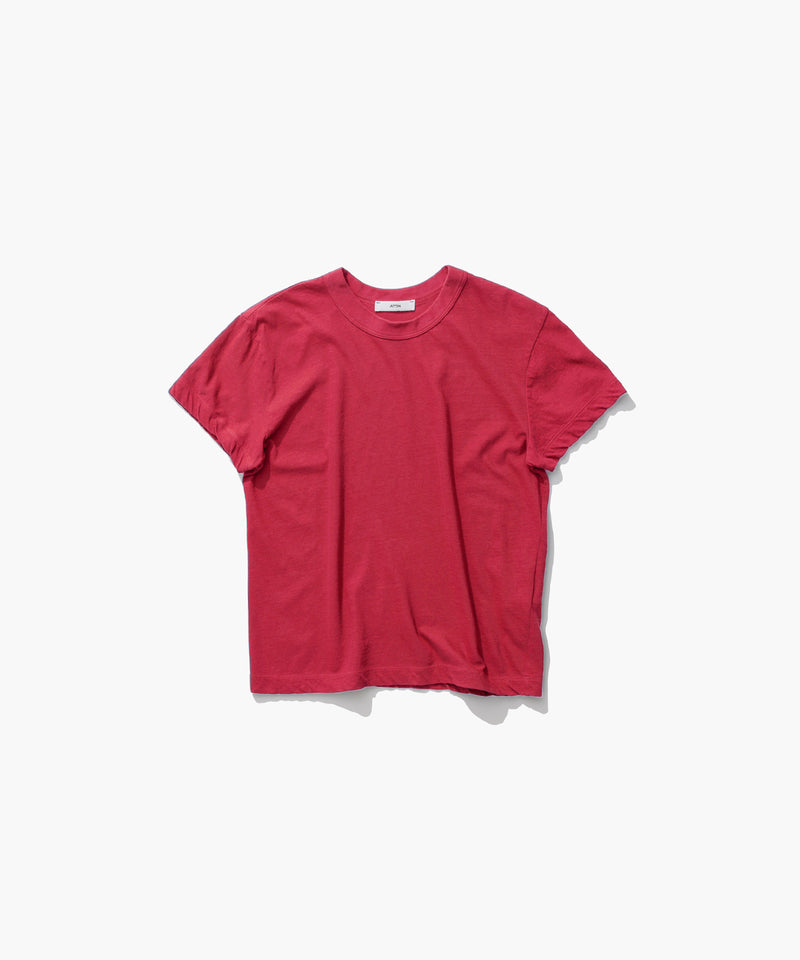 ATON FRESCA SINGLE JERSEY コンパクトTシャツ ピンク FRESCA SINGLE JERSEY | COMPACT T-SHIRT – ATON | エイトン