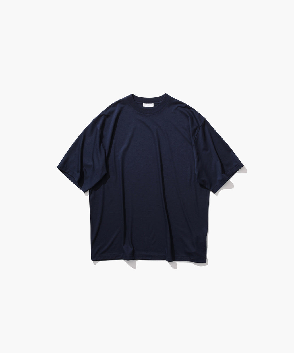 ROYAL WOOL JERSEY | OVERSIZED S/S T-SHIRT – ATON | エイトン