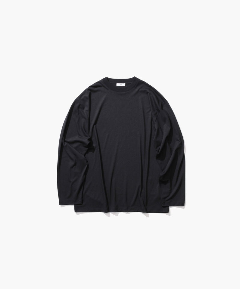ROYAL WOOL JERSEY | LOOSE FIT LONG SLEEVE T-SHIRT – ATON | エイトン