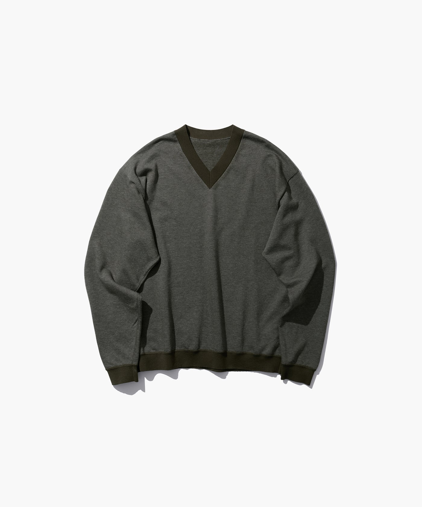 COTTON CASHMERE JACQUARD | V-NECK SWEATER – ATON | エイトン