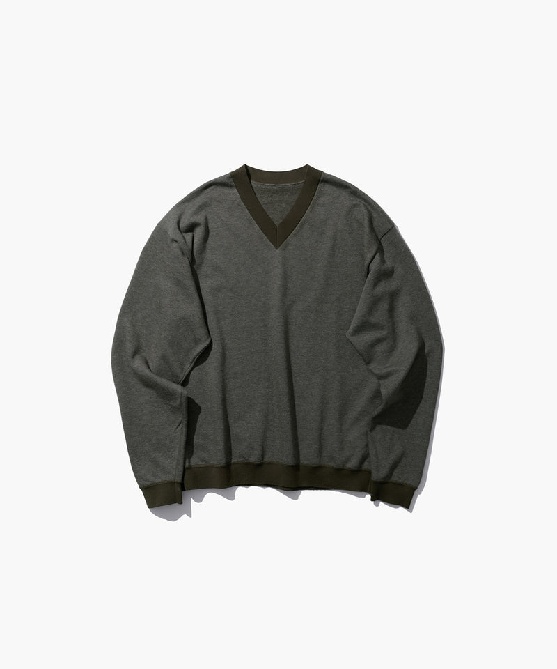 COTTON CASHMERE JACQUARD | V-NECK SWEATER – ATON | エイトン