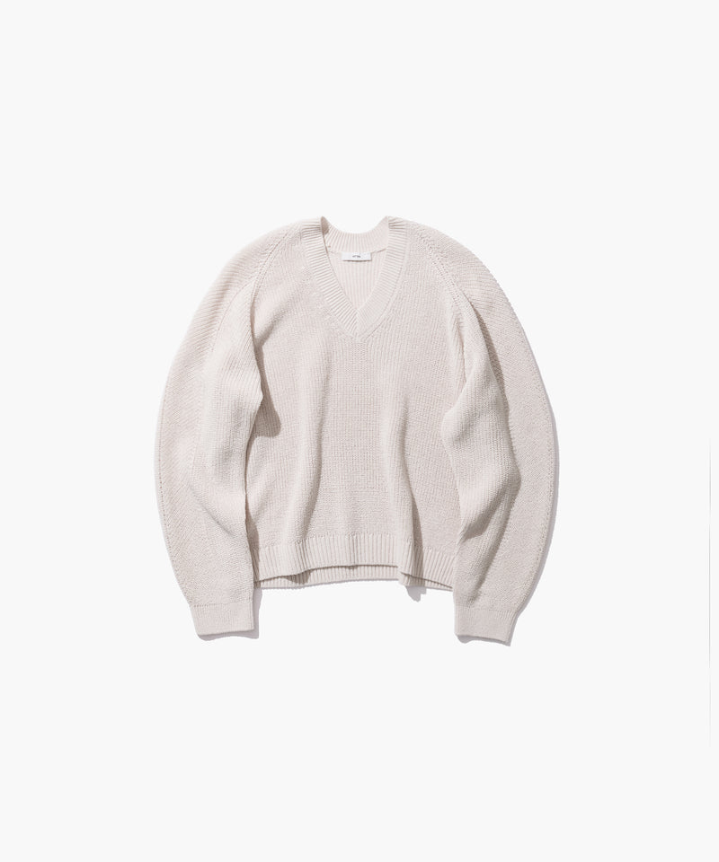 ATON エイトン WOOL WASHI Ｖネック WOOL COVER | V-NECK SWEATER – ATON | エイトン