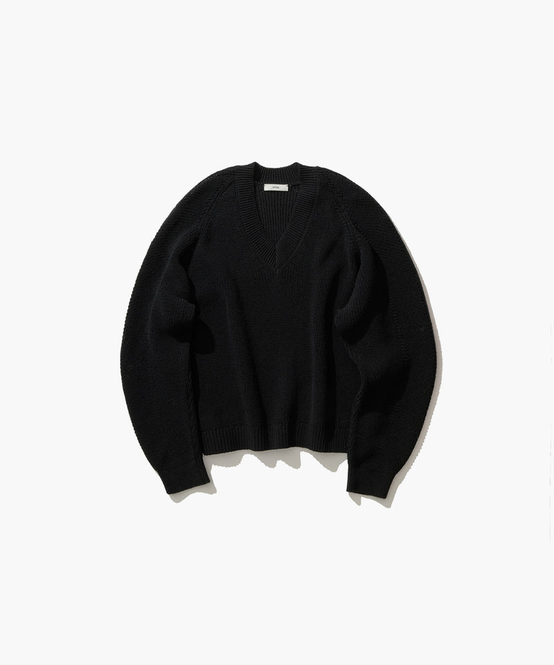 ATON エイトン WOOL WASHI Ｖネック WOOL COVER | V-NECK SWEATER – ATON | エイトン