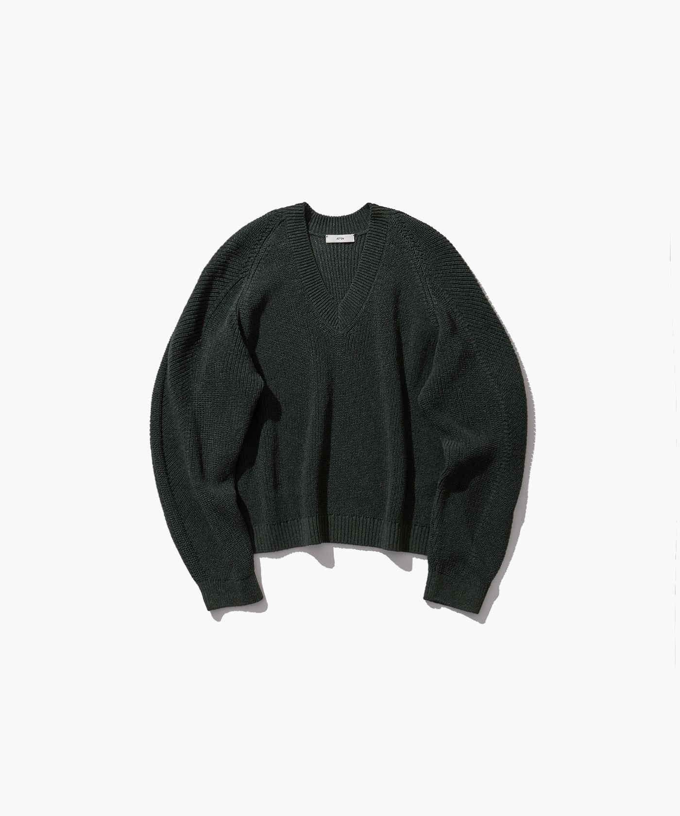 ATON エイトン WOOL WASHI Ｖネック WOOL COVER | V-NECK SWEATER – ATON | エイトン