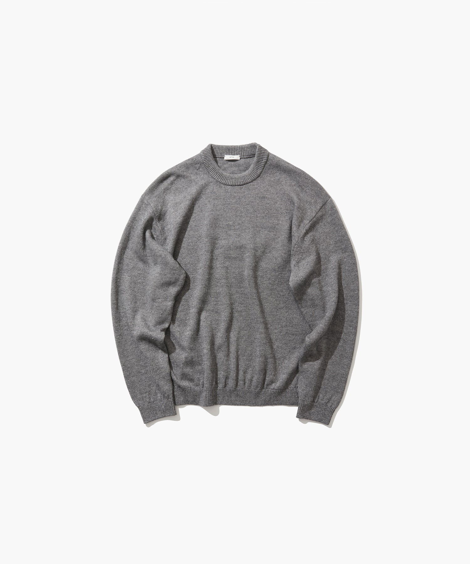 LINEN WOOL TOP | CREWNECK SWEATER – ATON | エイトン