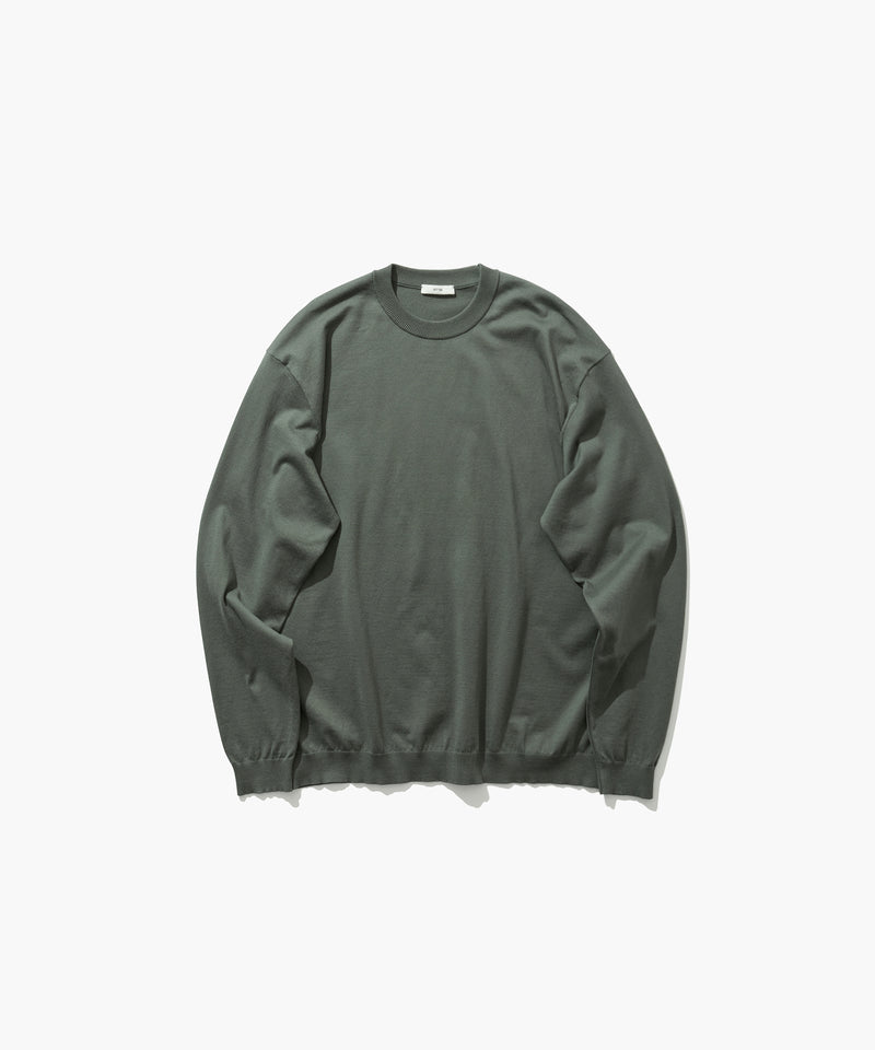 FINE COMPACT COTTON | CREW NECK SWEATER – ATON | エイトン