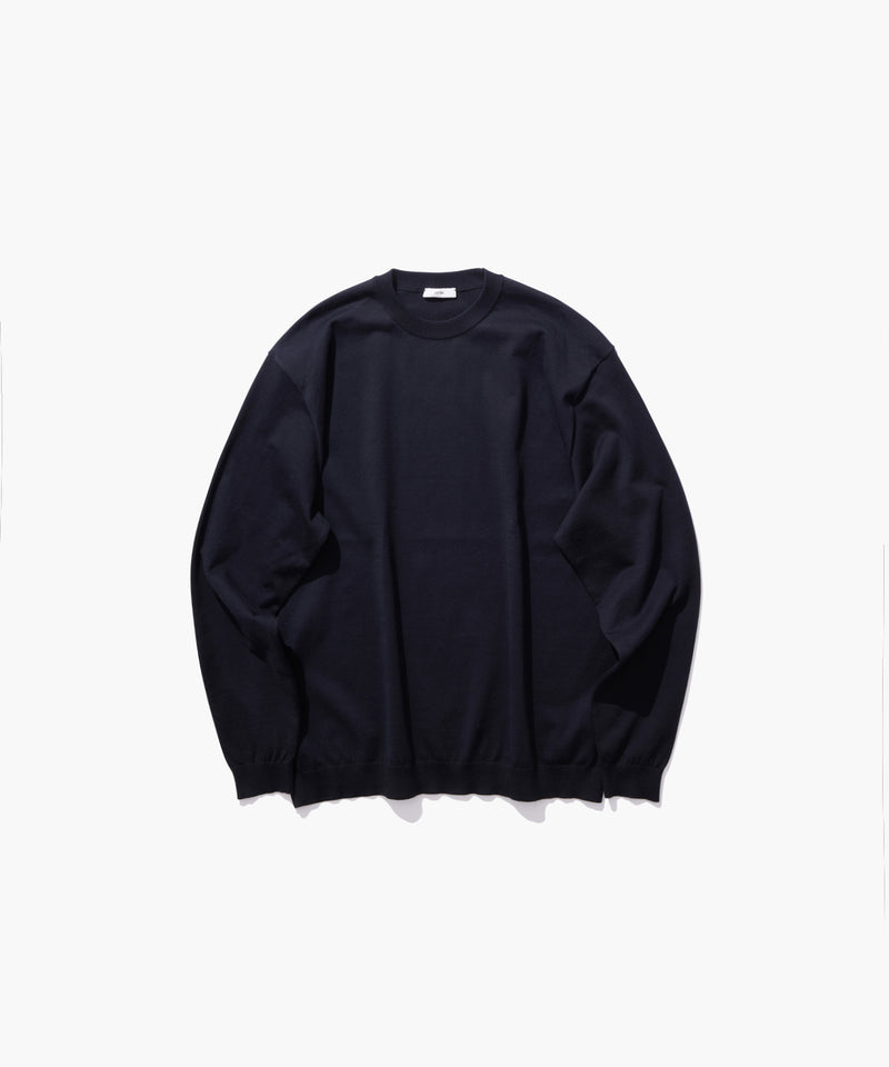 FINE COMPACT COTTON | CREW NECK SWEATER – ATON | エイトン