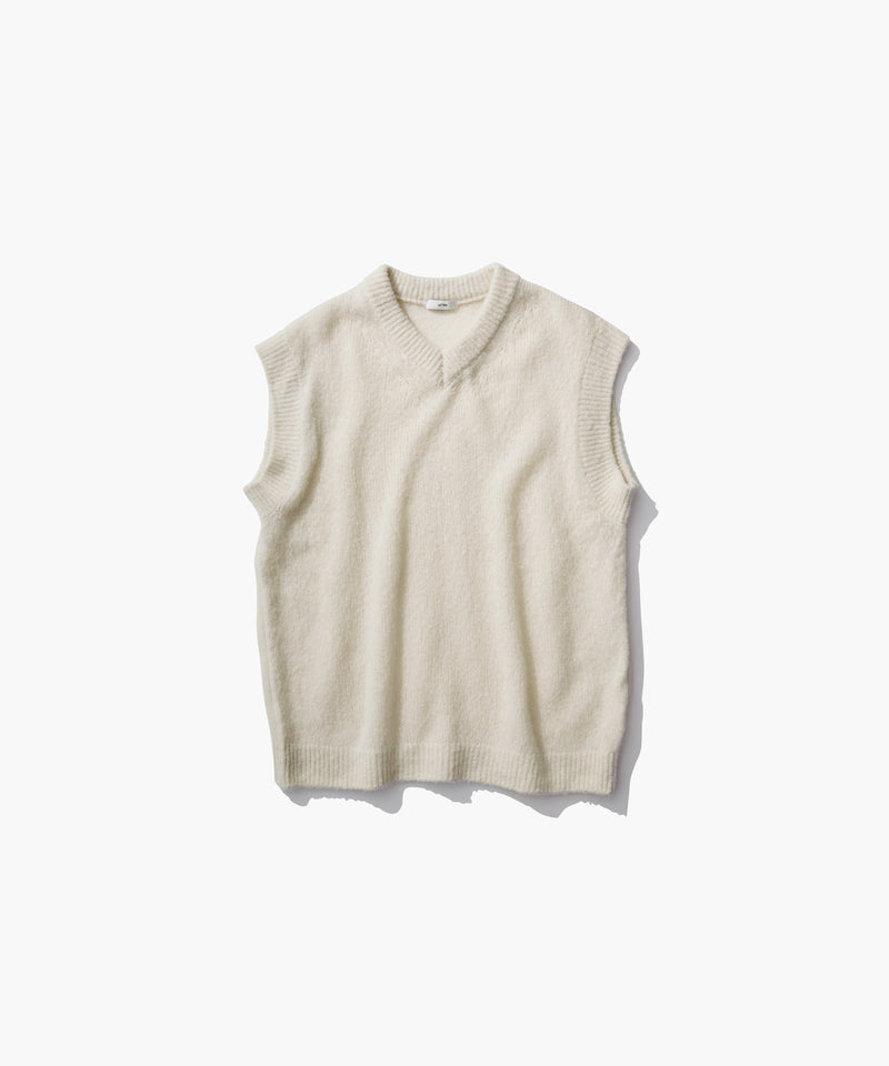 WOOL CASHMERE BOUCLE | V-NECK VEST