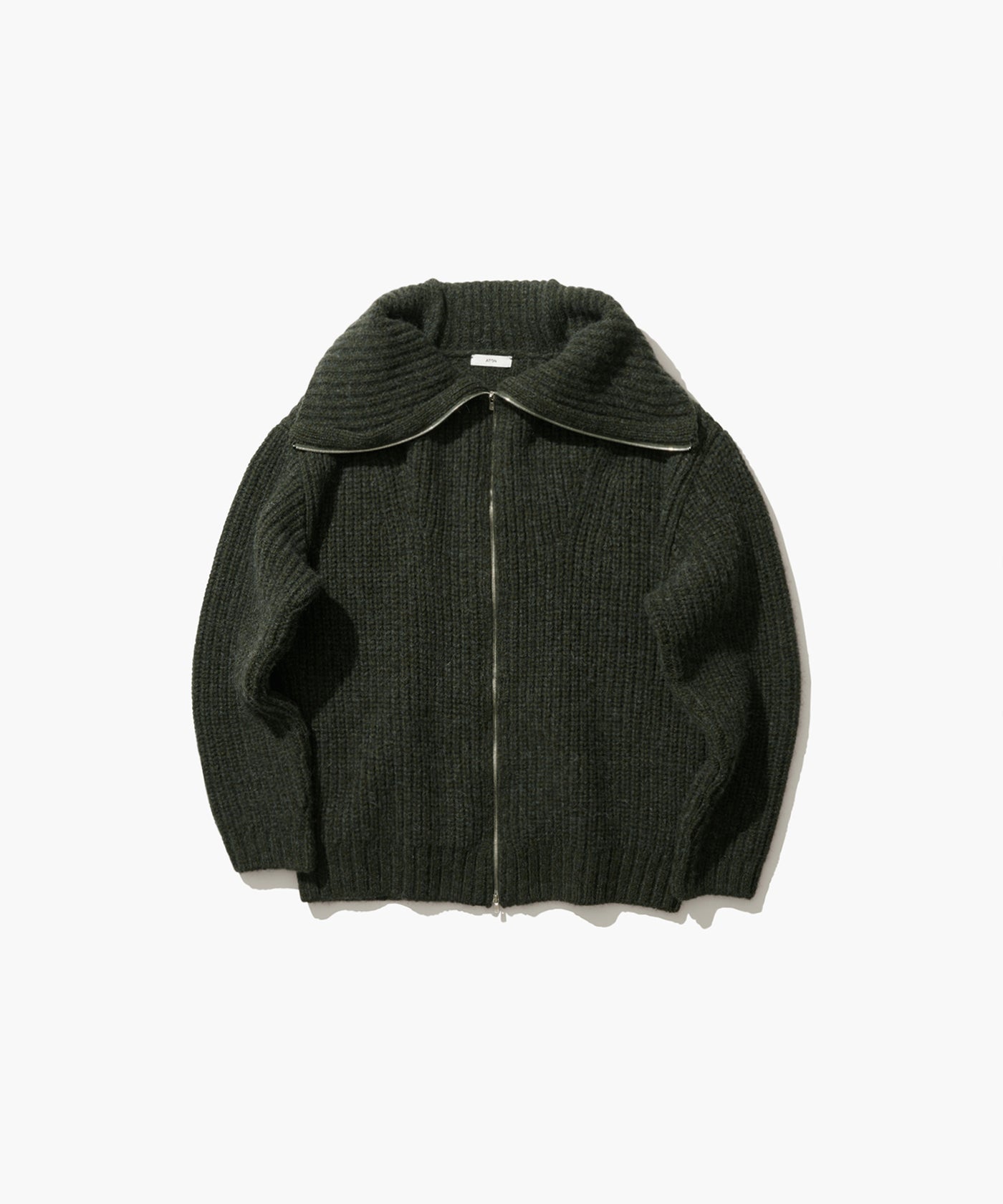 WOOL CASHMERE ALPACA | ZIPPER CARDIGAN – ATON | エイトン