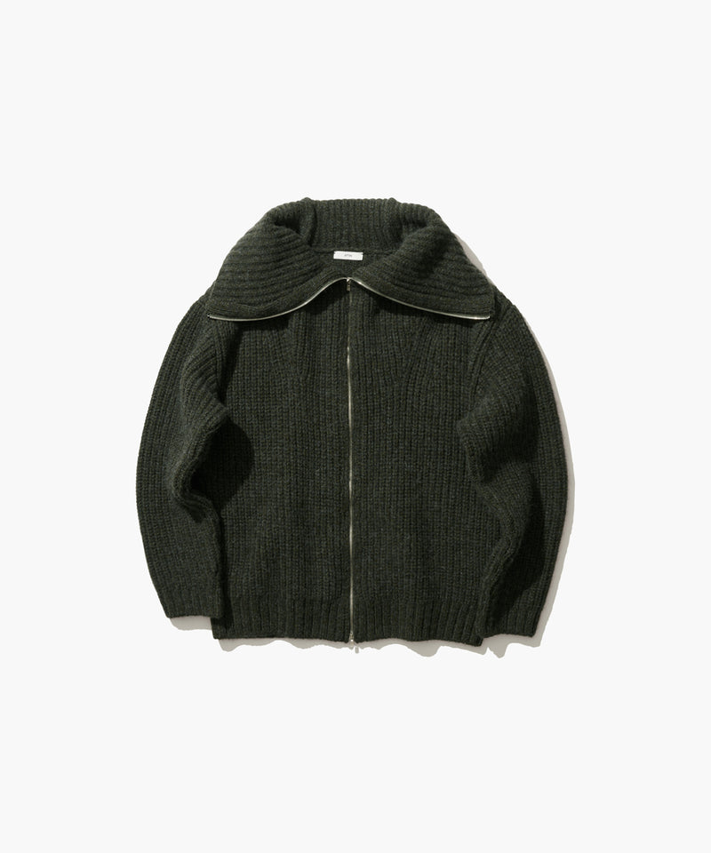 WOOL CASHMERE ALPACA | ZIPPER CARDIGAN