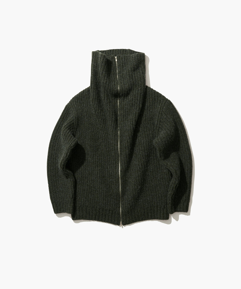 WOOL CASHMERE ALPACA | ZIPPER CARDIGAN