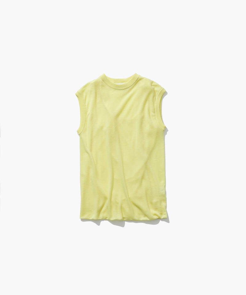SILK BLENDED CIRCULAR RIB | FIT LAYERED TANK TOP – ATON | エイトン