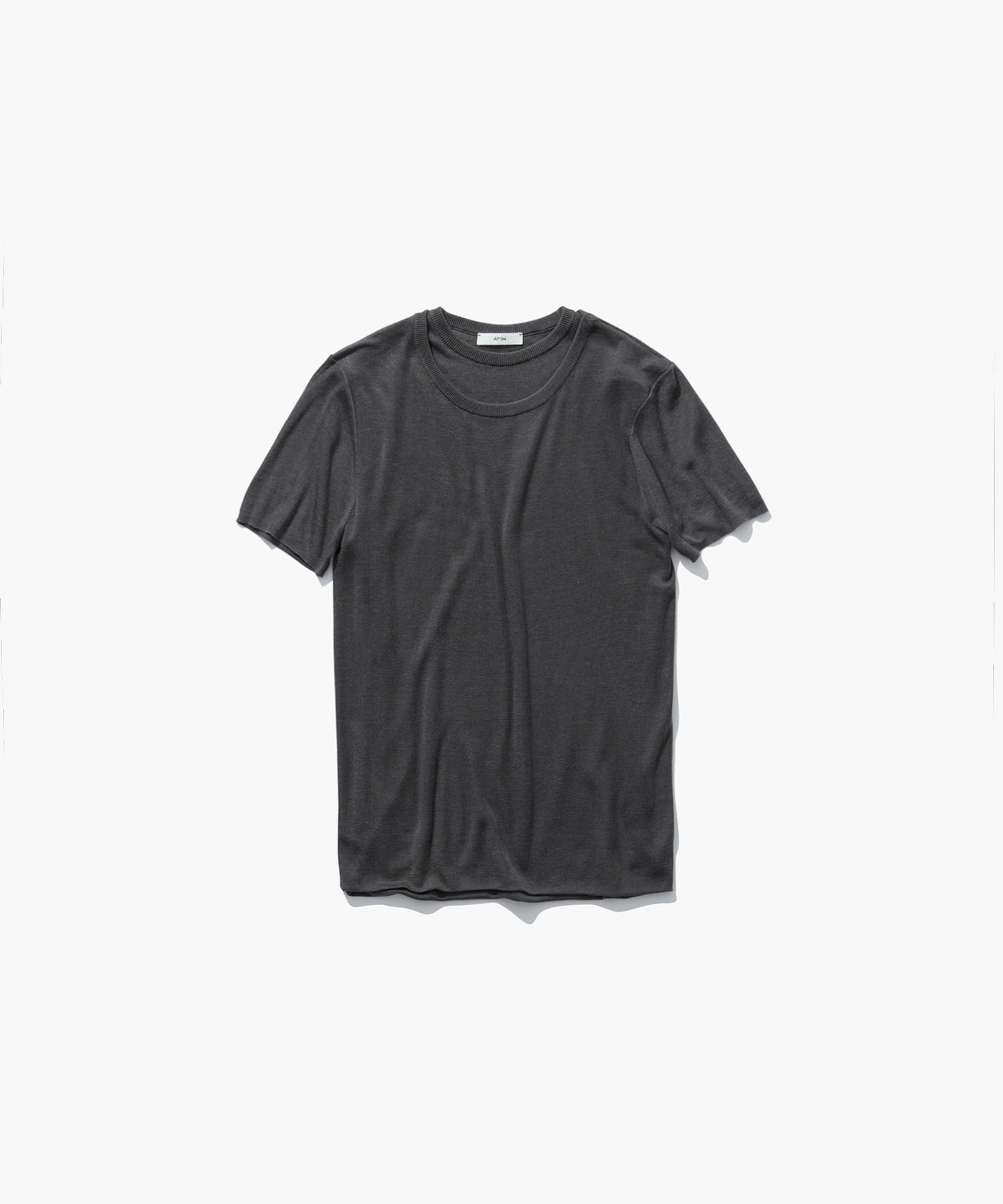 SILK BLENDED CIRCULAR RIB | FIT LAYERED T-SHIRT – ATON | エイトン