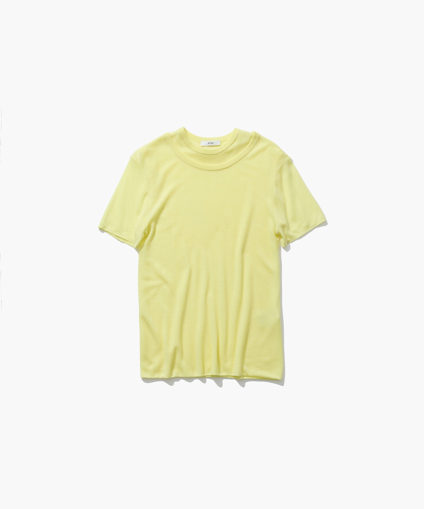 SILK BLENDED CIRCULAR RIB | FIT LAYERED T-SHIRT – ATON | エイトン