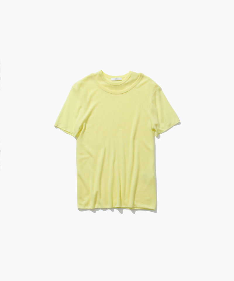 SILK BLENDED CIRCULAR RIB | FIT LAYERED T-SHIRT – ATON | エイトン