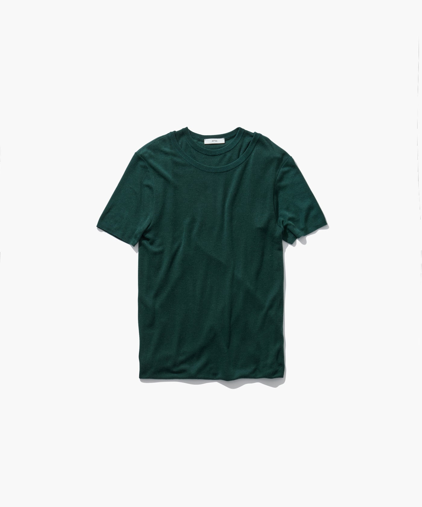 SILK BLENDED CIRCULAR RIB | FIT LAYERED T-SHIRT – ATON | エイトン