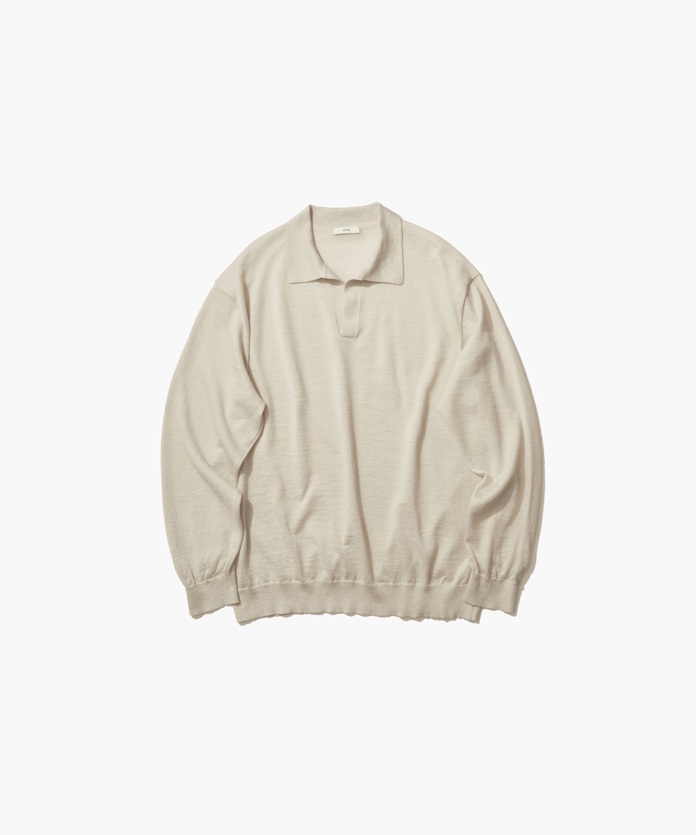 エーピーストゥディオ AP STUDIO 23AW Skipper Knit スキッパーニット 長袖 ストレッチ 無地 ウール F ベージュ 23080586203030 SKIPPER KNIT | STUDIOUS