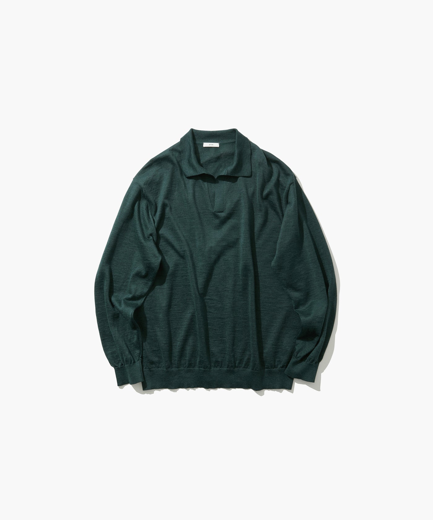 ATON スキッパーニット　25ss ATON / エイトン】 SUPER LIGHT WOOL | SKIPPER POLO SWEATER