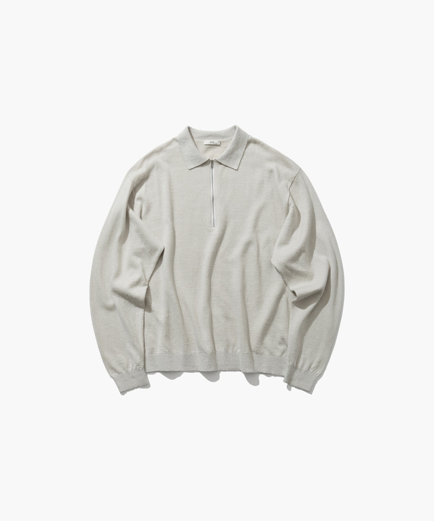 LINEN SHORT FUR | ZIP UP POLO SWEATER – ATON | エイトン