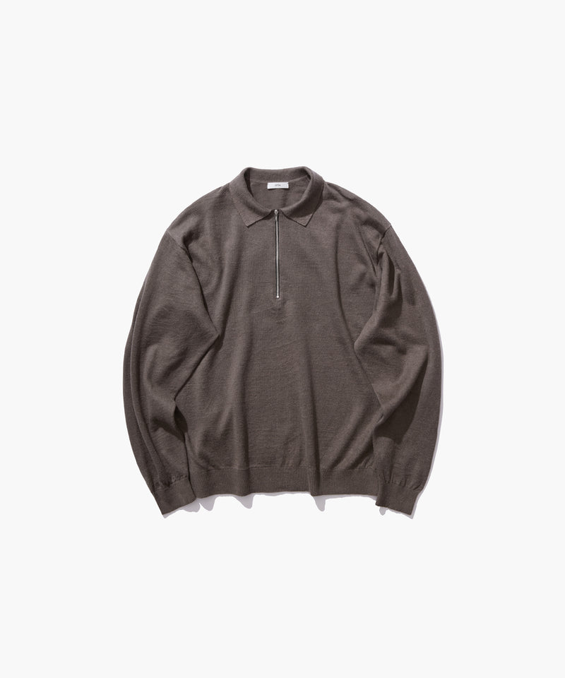 LINEN SHORT FUR | ZIP UP POLO SWEATER