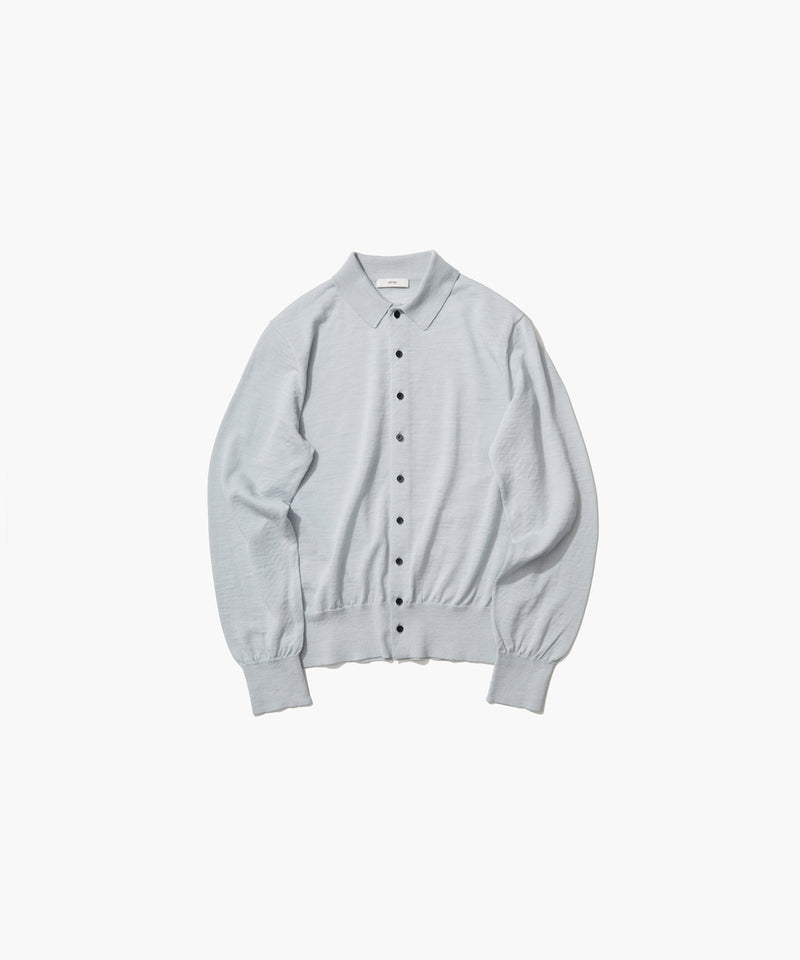 RAMIE WOOL | POLO KNIT CARDIGAN