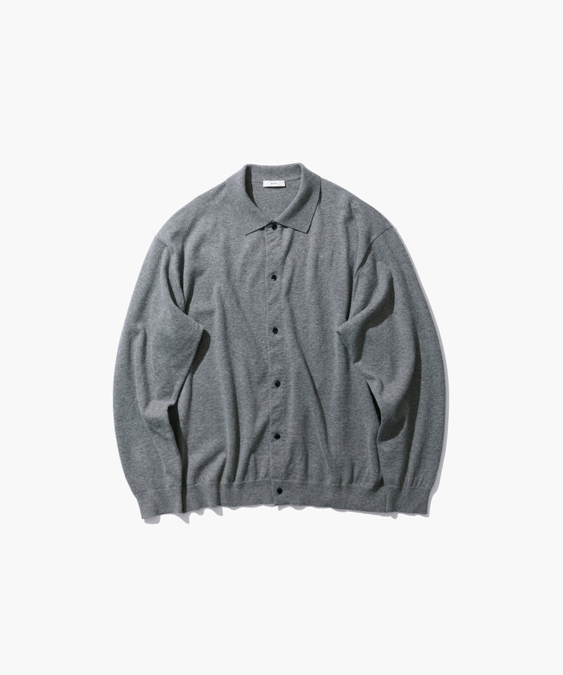 COTTON YAK KNIT | POLO CARDIGAN – ATON | エイトン