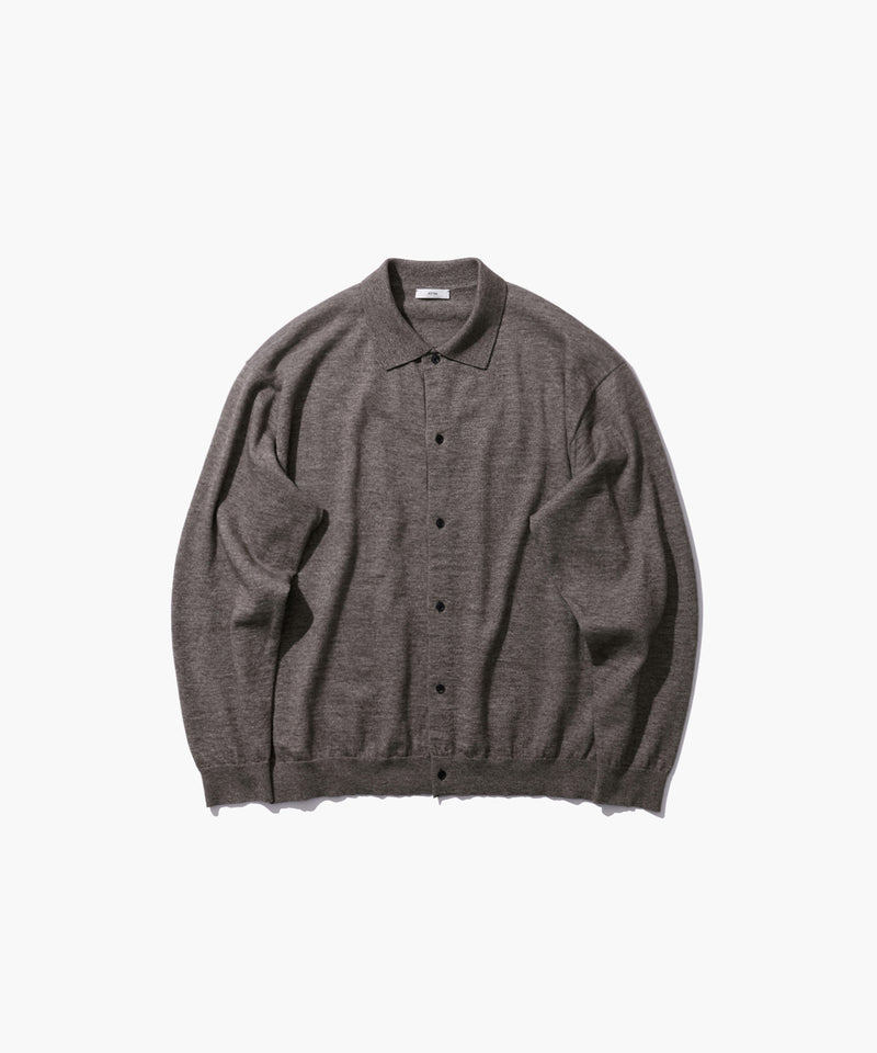 COTTON YAK KNIT | POLO CARDIGAN – ATON | エイトン