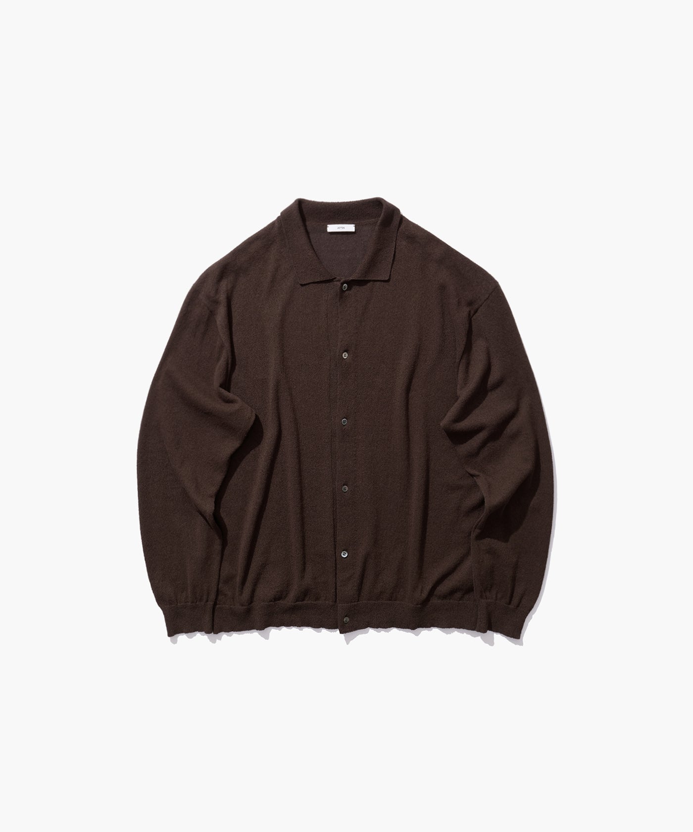 ATON エイトン FRESCA KNIT POLO CARDIGAN ポロカーディガン 7093855 ベージュ 02 COTTON WASHI BOUCLE | POLO CARDIGAN – ATON | エイトン