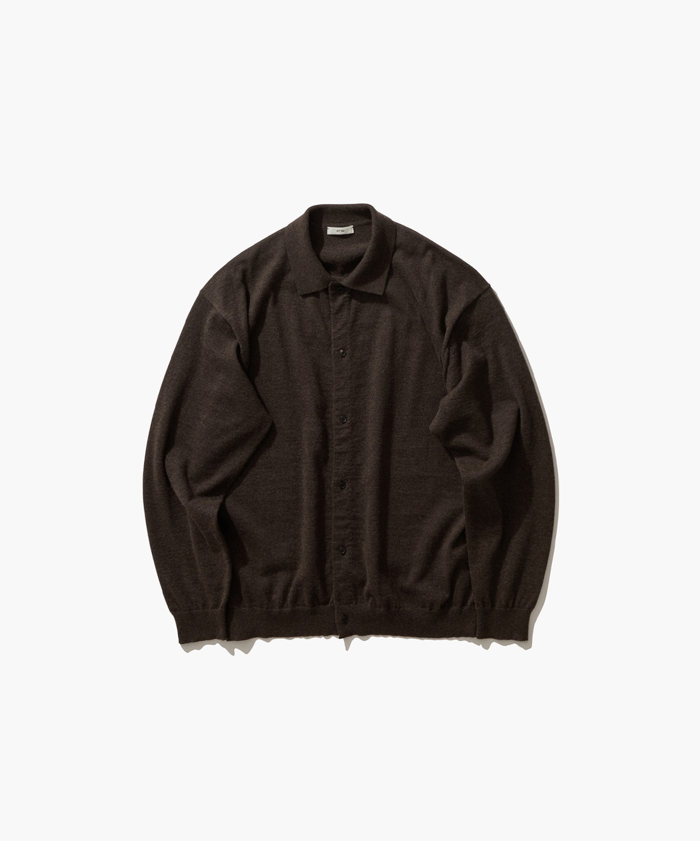 POLO12単衣の参考写真 COTTON YAK KNIT | POLO CARDIGAN – ATON | エイトン