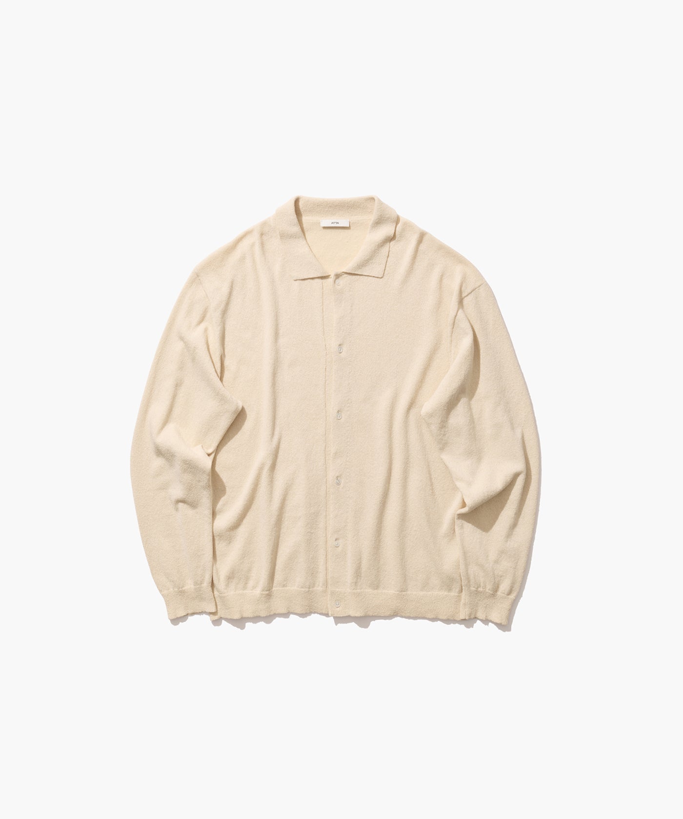 COTTON WASHI BOUCLE | POLO CARDIGAN – ATON | エイトン