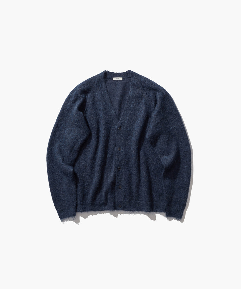 MOHAIR SHORT FUR | V-NECK CARDIGAN – ATON | エイトン