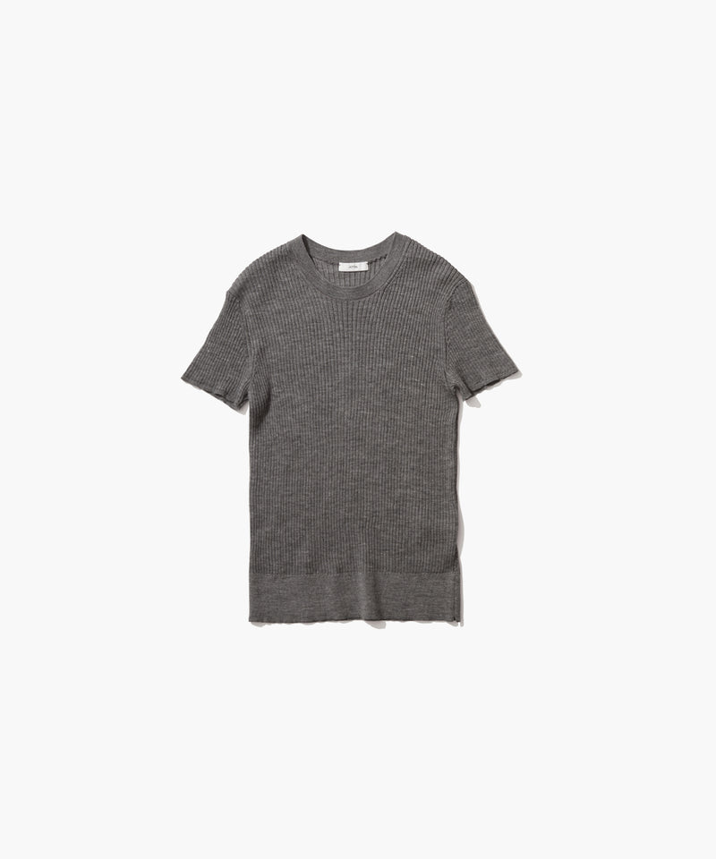 RAMIE WOOL RIB | SHORT SLEEVE SWEATER