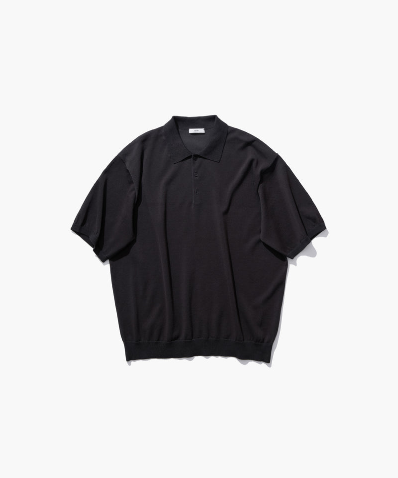 COTTON WASHI KNIT | HALF SLEEVE POLO SWEATER – ATON | エイトン COTTON WASHI KNIT | HALF SLEEVE POLO SWEATER – ATON | エイトン