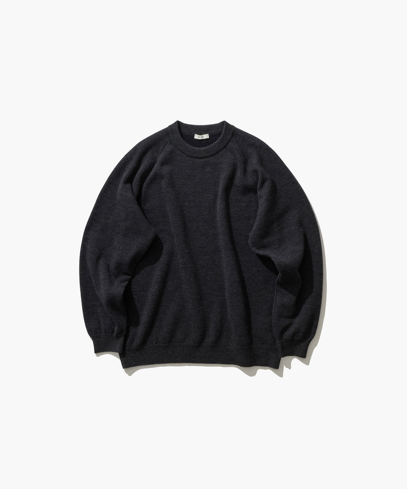 WOOL COTTON TERRY | CREW NECK SWEATER – ATON | エイトン