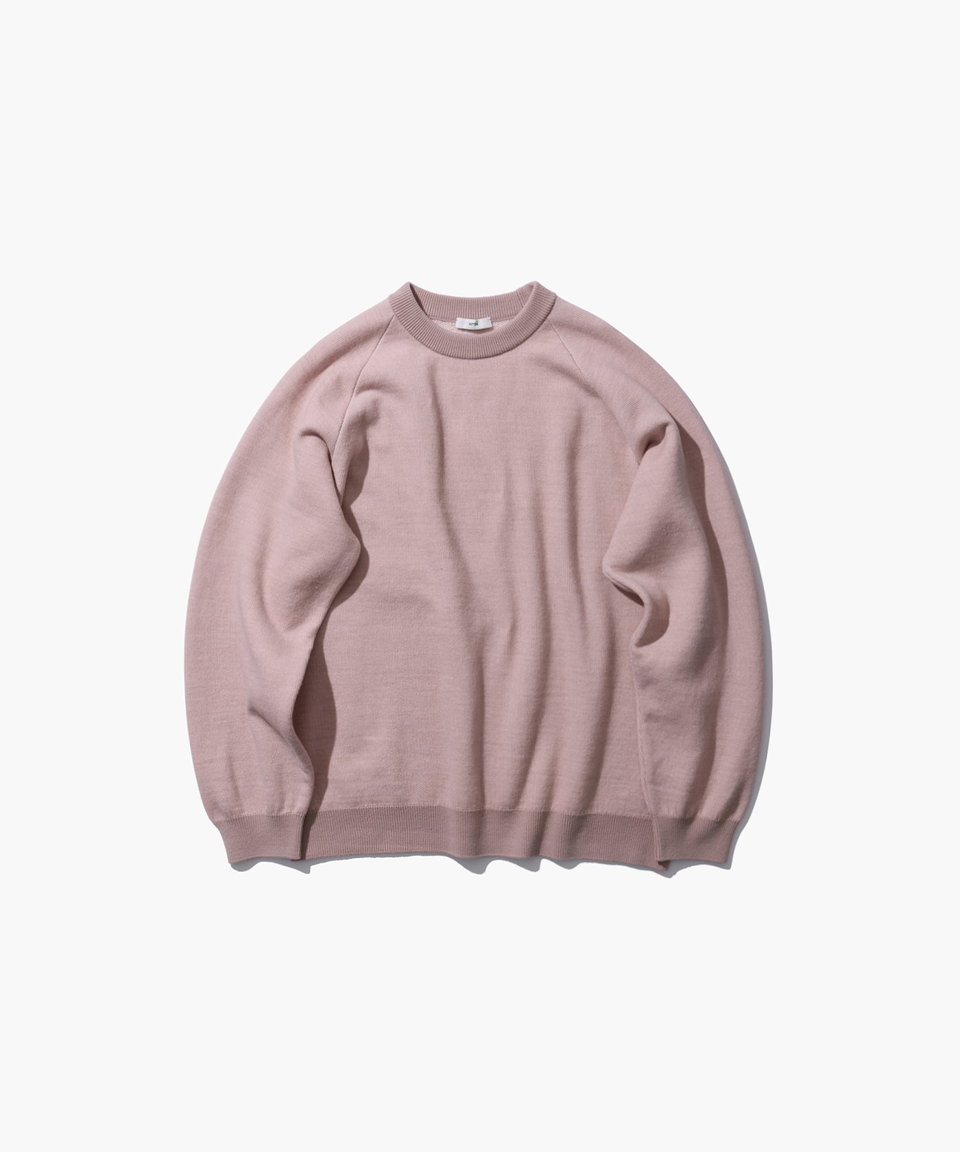 エイトン 23AW ウールクルーネックニット セーター 長袖 2 アイボリー WOOL COTTON TERRY | CREW NECK SWEATER – ATON | エイトン