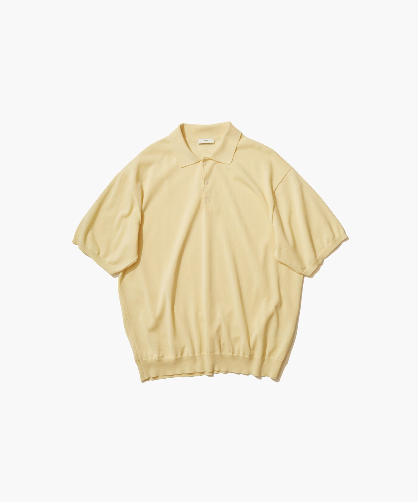 ATON エイトン／NATURAL DYED POLO KNIT FRESCA KNIT | HAIF SLEEVE POLO SWEATER – ATON | エイトン