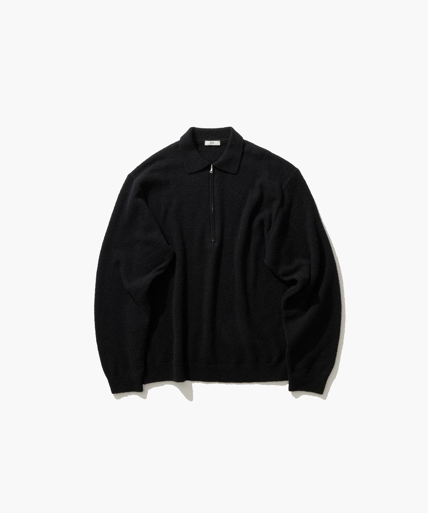 WOOL MINI BOUCLE | ZIP UP POLO SWEATER – ATON | エイトン