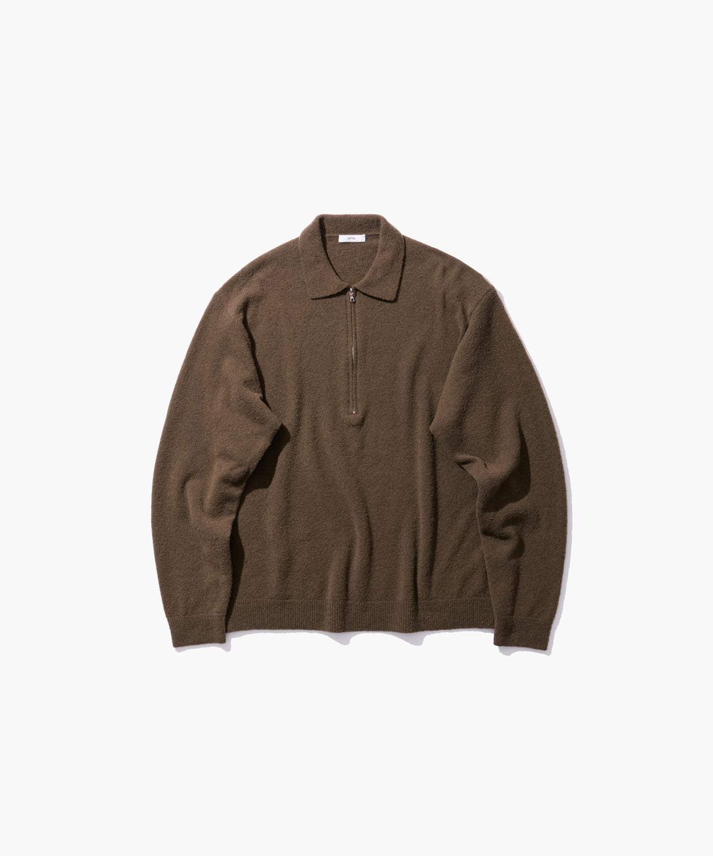WOOL MINI BOUCLE | ZIP UP POLO SWEATER – ATON | エイトン