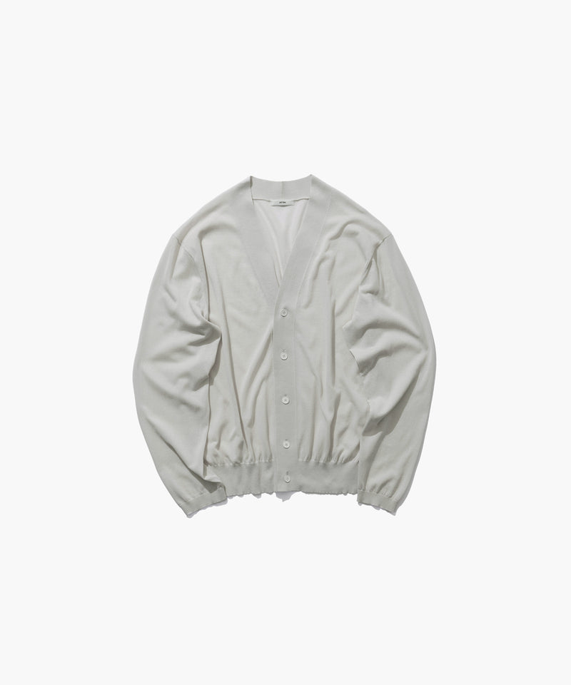 HIGH TWIST COTTON | V-NECK KNIT CARDIGAN – ATON | エイトン