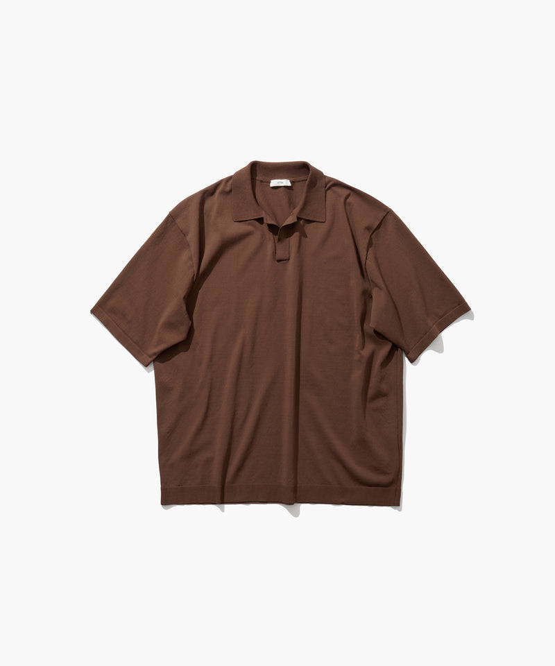 FINE ICE COTTON | SKIPPER POLO SWEATER – ATON | エイトン
