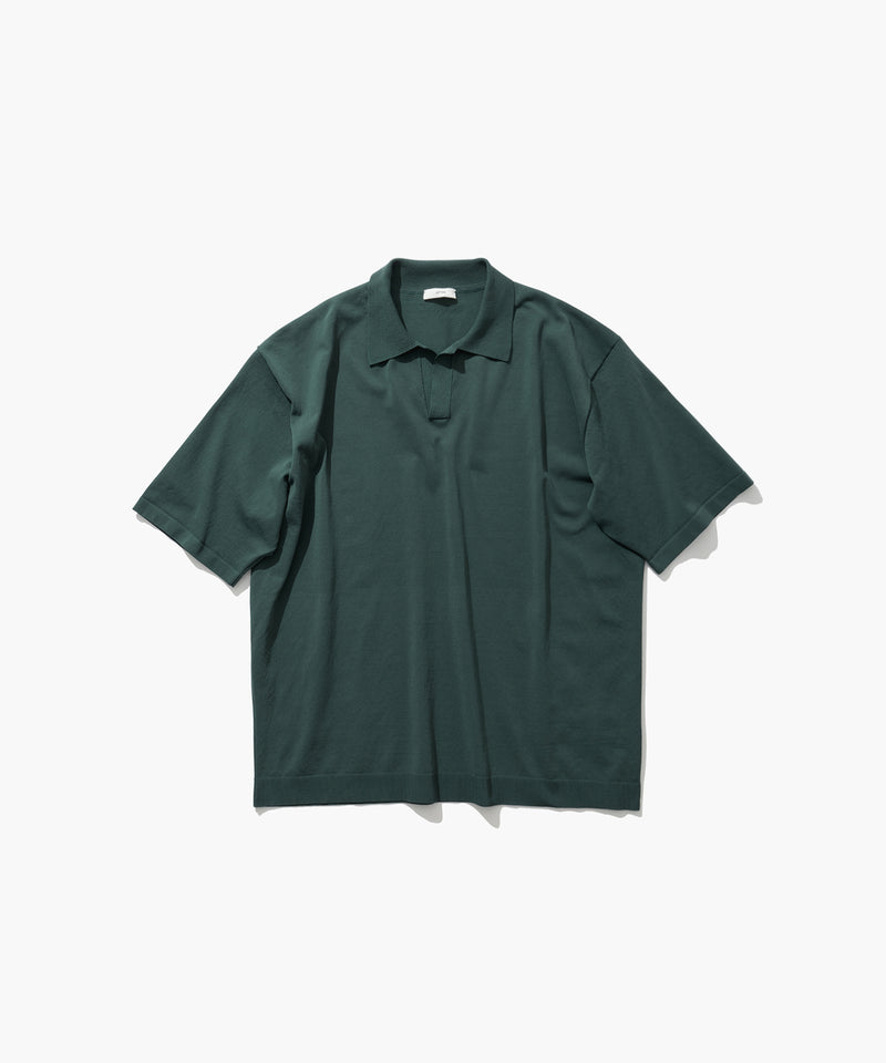 FINE ICE COTTON | SKIPPER POLO SWEATER – ATON | エイトン